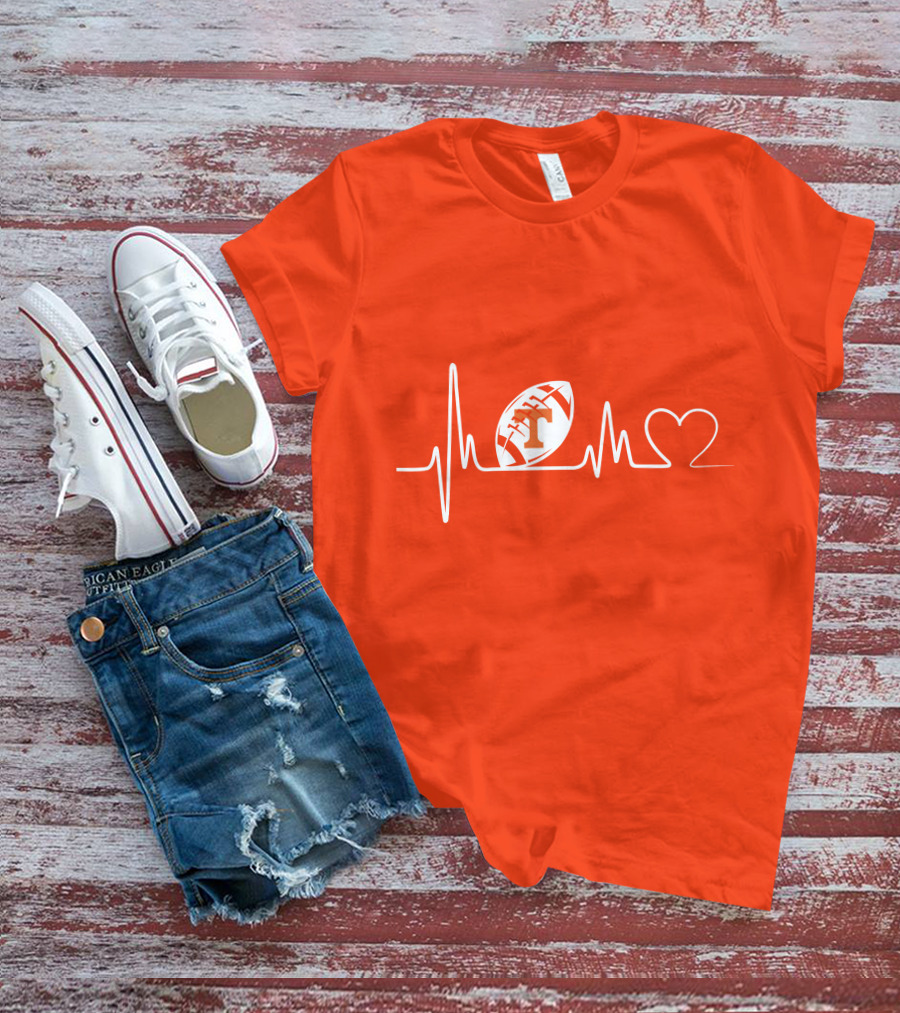 Tennessee Volunteers Football Heartbeat T-Shirt