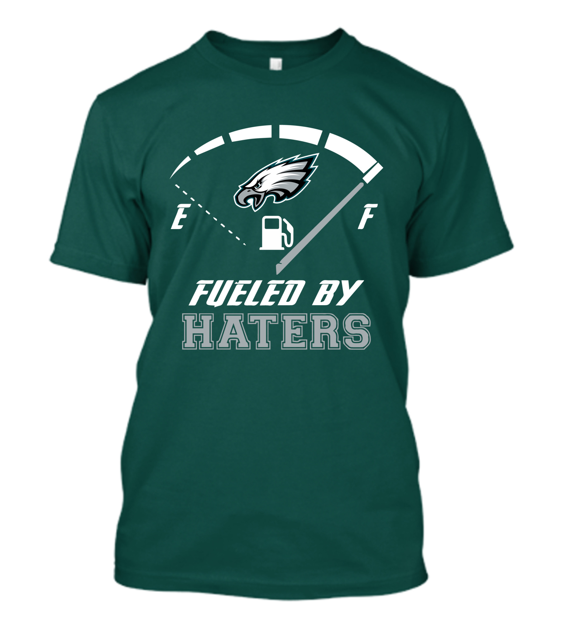 Philadelphia Eagles Fueled By Haters Fuel Gauge T-Shirt