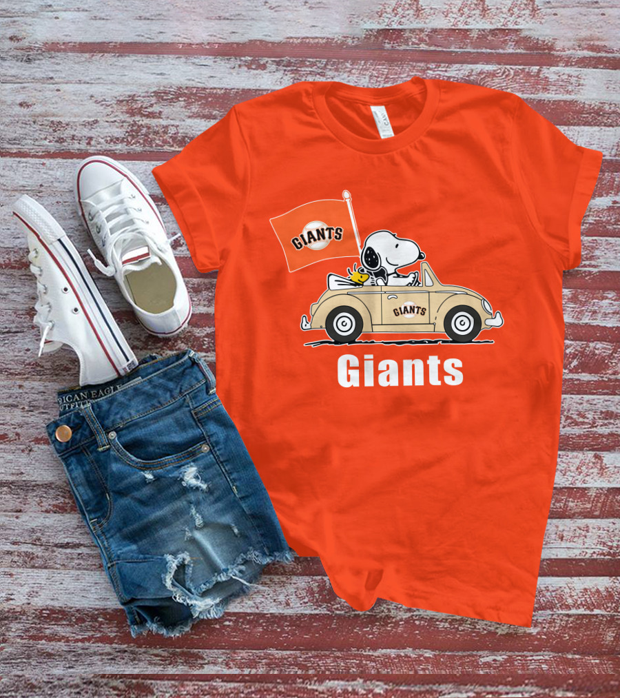 Giants Snoopy Car Adventure T-Shirt