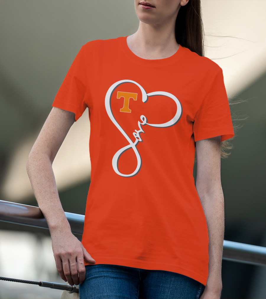 Heart-Shaped Love Tennessee Volunteers T-Shirt