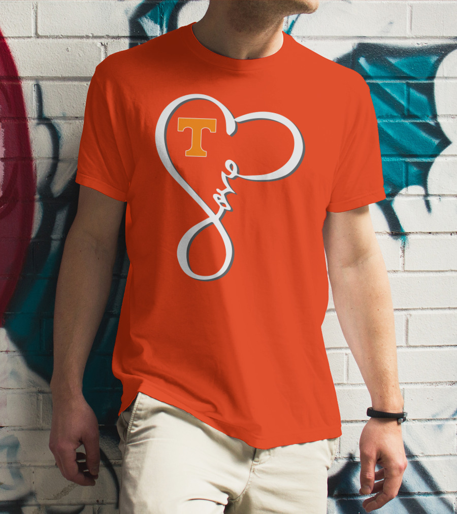 Heart-Shaped Love Tennessee Volunteers T-Shirt