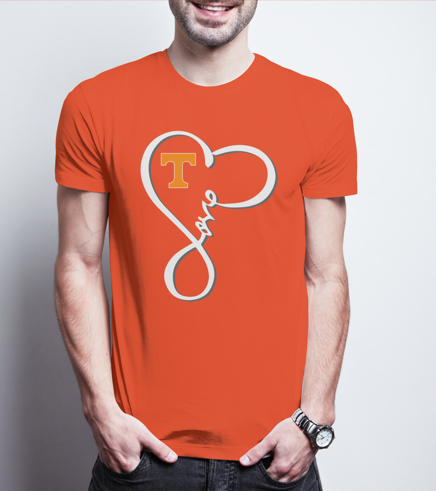 Heart-Shaped Love Tennessee Volunteers T-Shirt