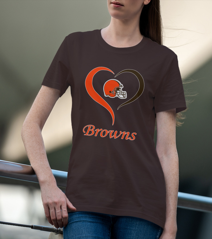 Cleveland Browns Heart Helmet Passion T-Shirt