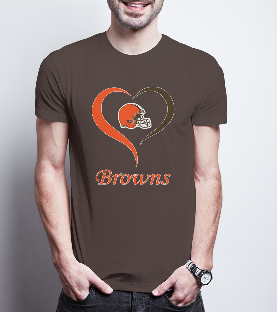 Cleveland Browns Heart Helmet Passion T-Shirt
