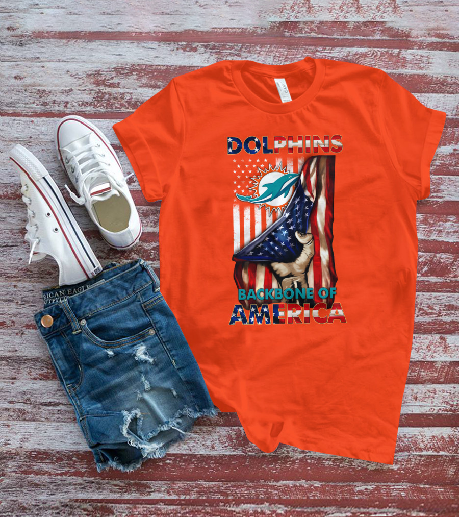Dolphins Backbone Of America Miami T-Shirt
