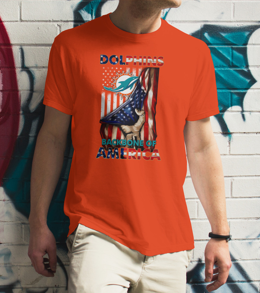 Dolphins Backbone Of America Miami T-Shirt