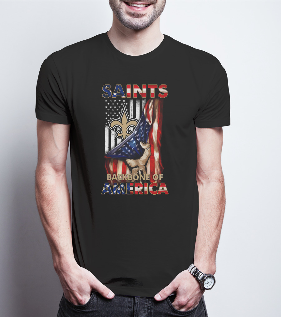 Saints Backbone Of America New Orleans Patriotic Edition T-Shirt