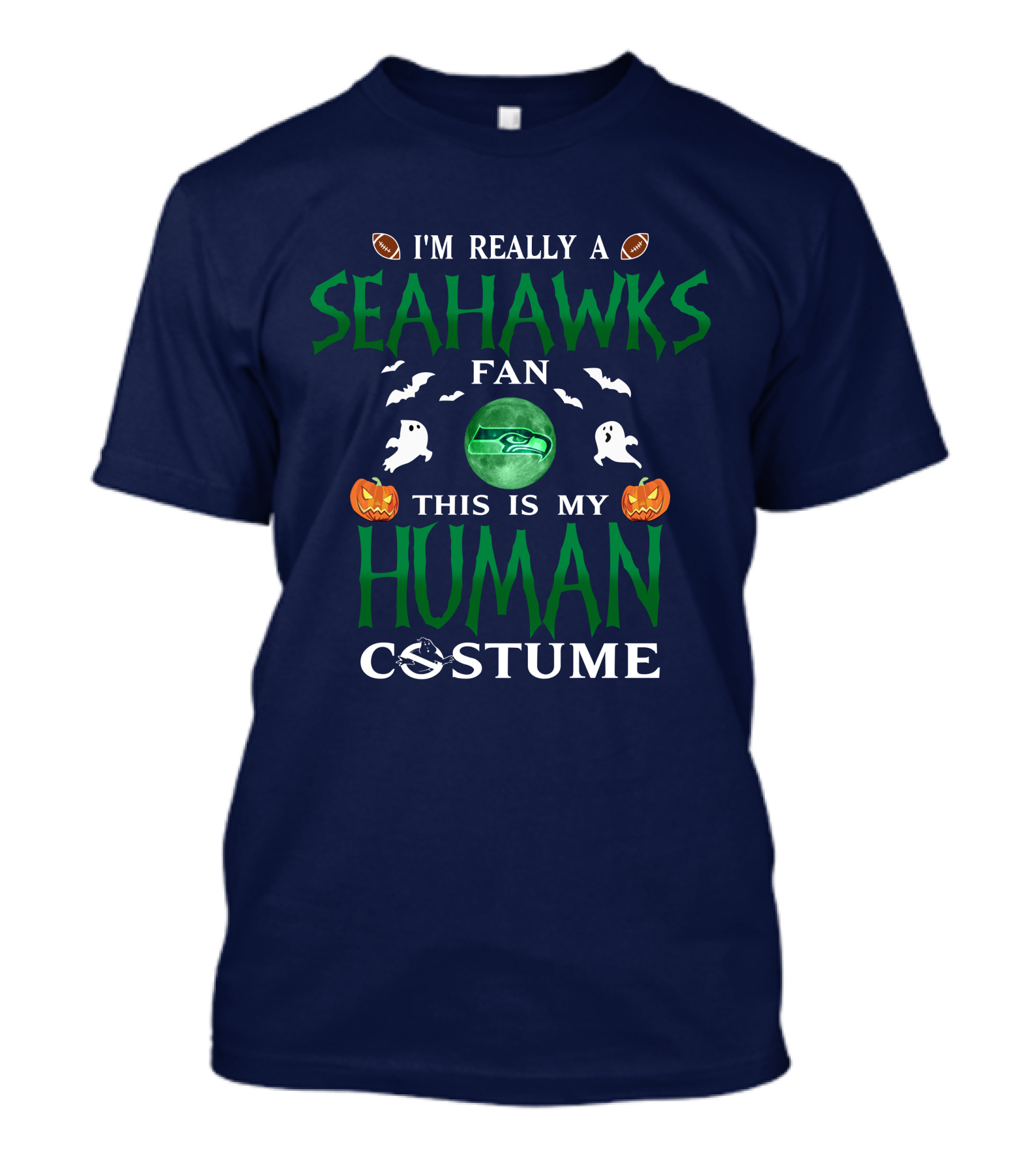 I'm Really A Seahawks Fan This Is My Human Costume T-Shirt
