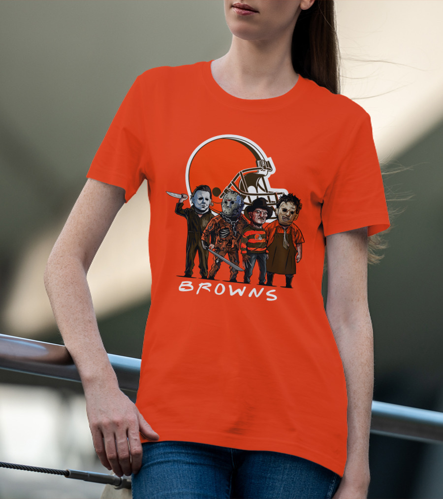 Cleveland Browns Halloween The Slasher Squad Browns T-Shirt