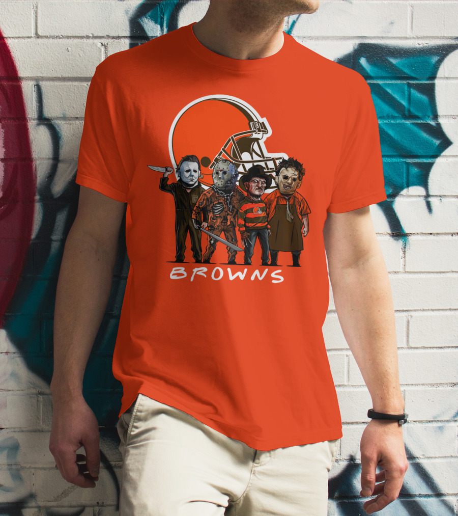 Cleveland Browns Halloween The Slasher Squad Browns T-Shirt