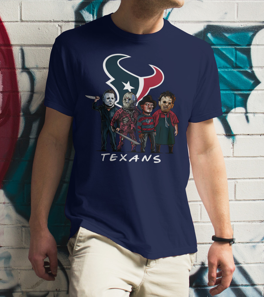 Houston Texans Halloween The Slasher Squad Texans T-Shirt