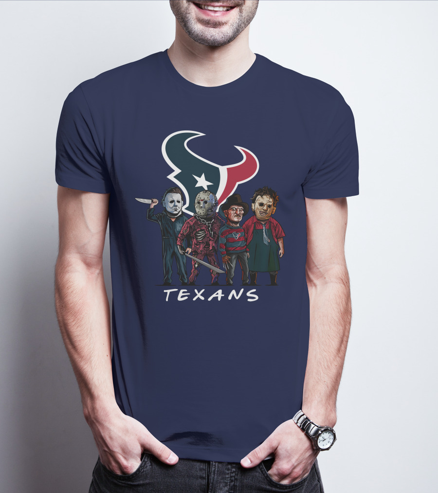 Houston Texans Halloween The Slasher Squad Texans T-Shirt