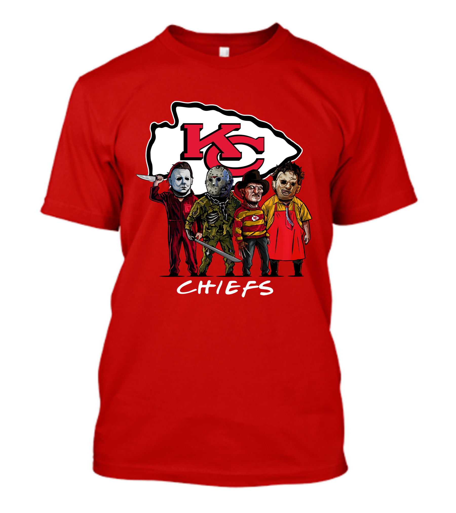 Kansas City Chiefs Halloween Slasher Squad Horror Team T-Shirt