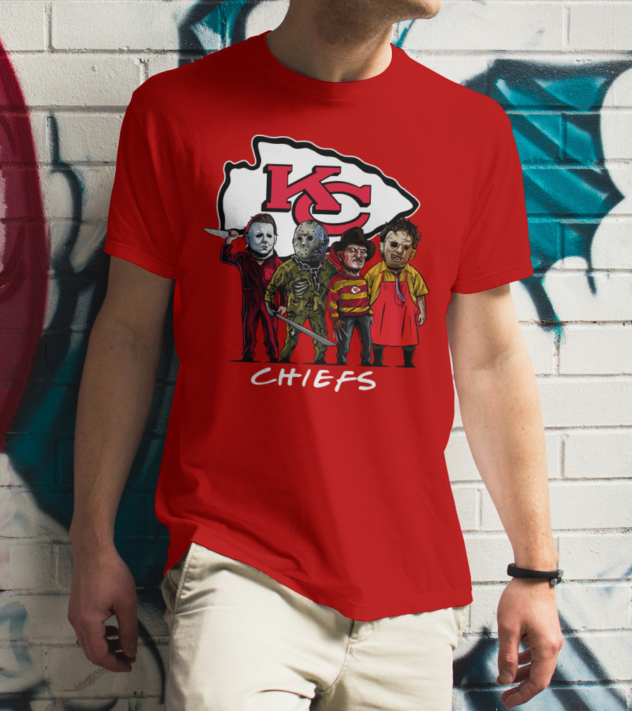 Kansas City Chiefs Halloween Slasher Squad Horror Team T-Shirt