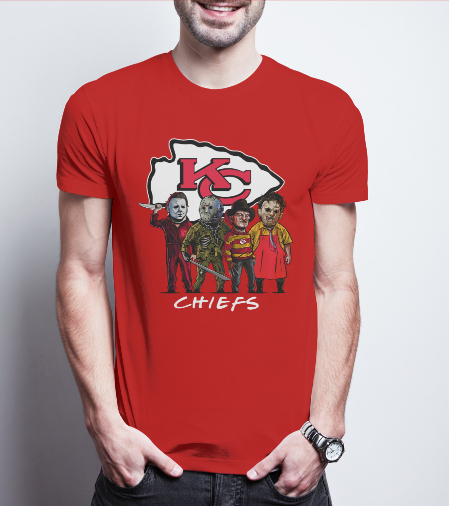 Kansas City Chiefs Halloween Slasher Squad Horror Team T-Shirt