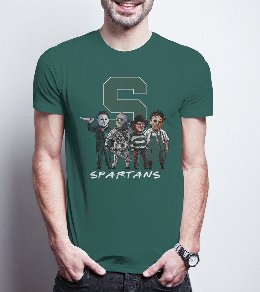 Halloween Slasher Squad Michigan State Spartans Monsters T-Shirt