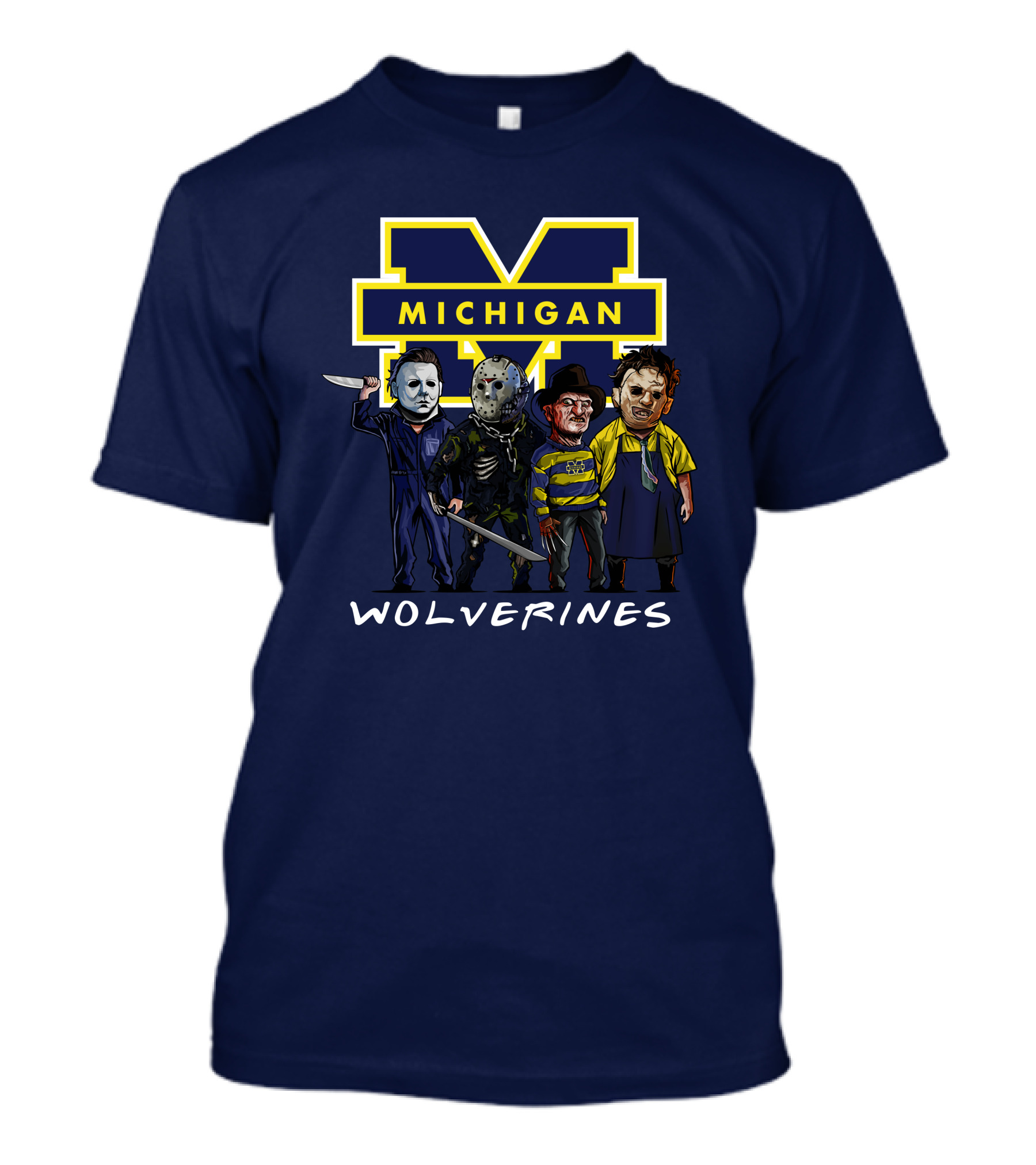 Michigan Wolverines Halloween Slasher Squad Icons M T-Shirt