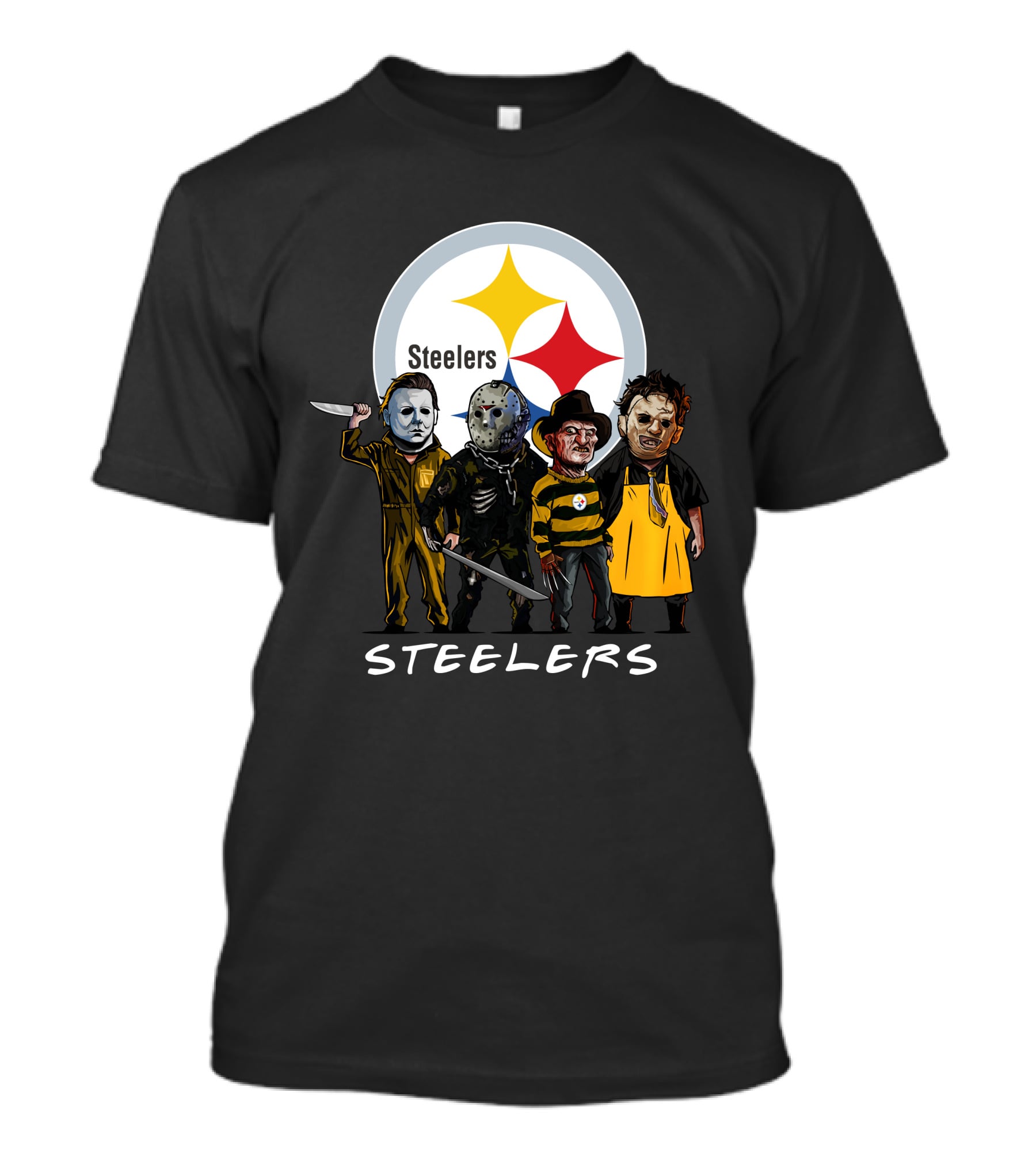 Pittsburgh Steelers Halloween Slasher Squad Team Characters T-Shirt