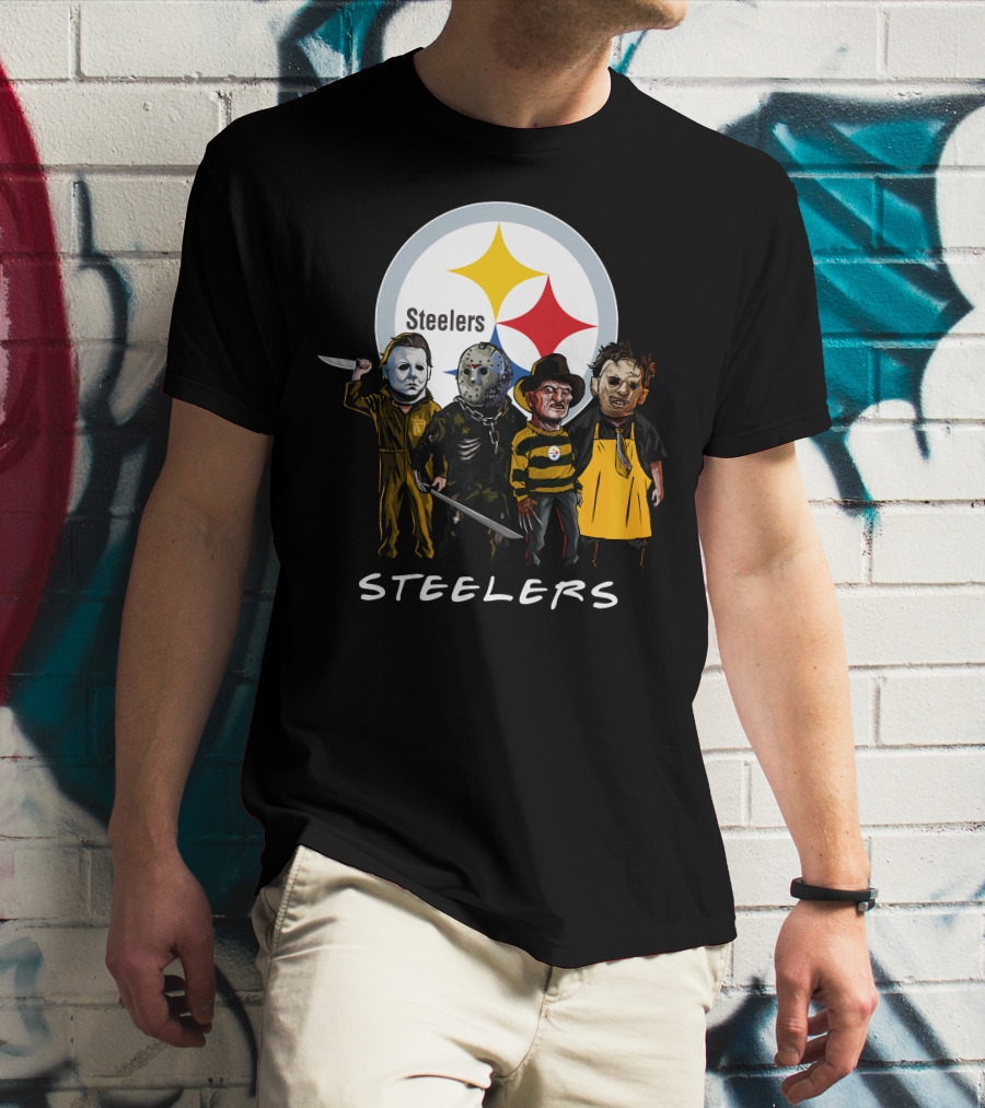 Pittsburgh Steelers Halloween Slasher Squad Team Characters T-Shirt