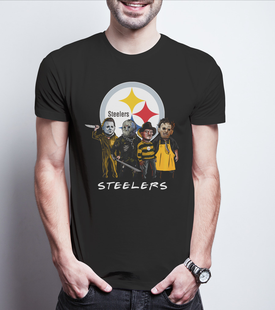 Pittsburgh Steelers Halloween Slasher Squad Team Characters T-Shirt