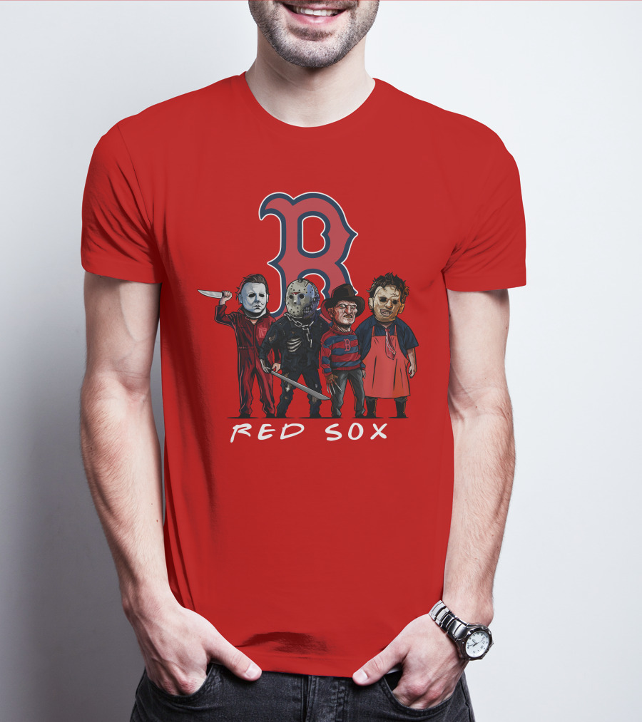 Boston Red Sox Halloween Horror Icons Slasher Squad T-Shirt