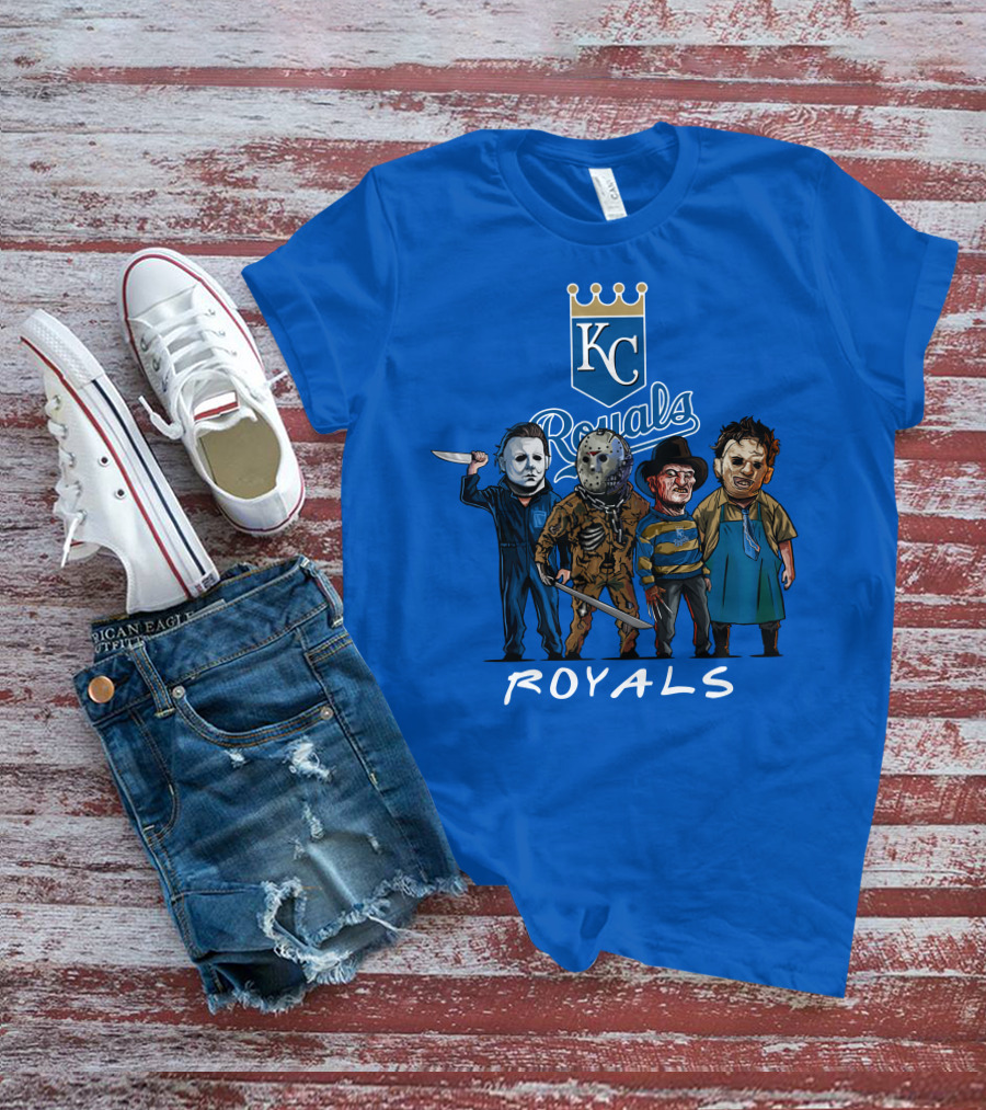 Kansas City Royals Halloween Horror Icons Team Squad T-Shirt