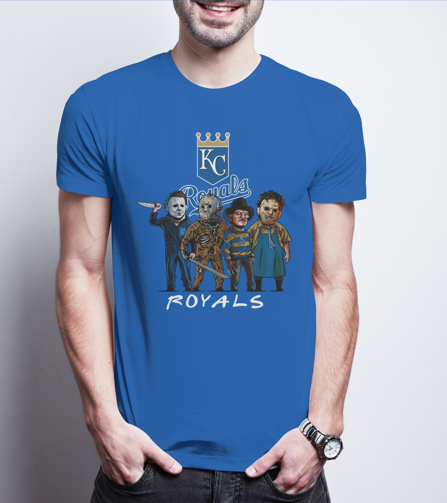 Kansas City Royals Halloween Horror Icons Team Squad T-Shirt