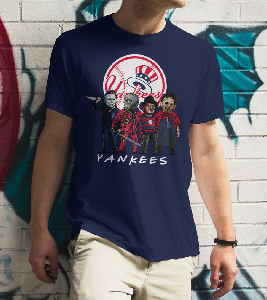 Yankees Halloween The Slasher Squad Teams Yankees T-Shirt