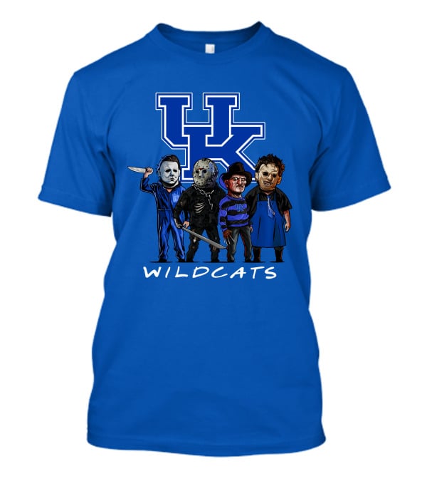 Kentucky Wildcats Halloween Horror Characters Team Up With Iconic Slashers T-Shirt