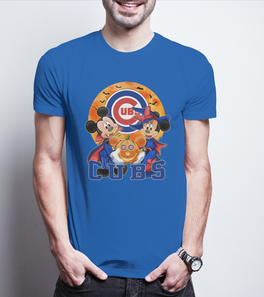 Chicago Cubs Mickey Mouse Minnie Mouse Halloween Pumpkin Magic T-Shirt