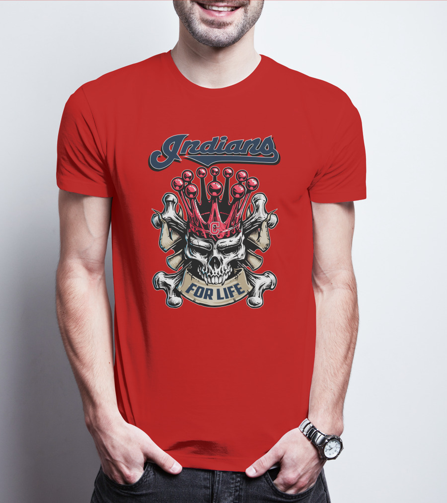 Indians Skull King Crown C For Life T-Shirt
