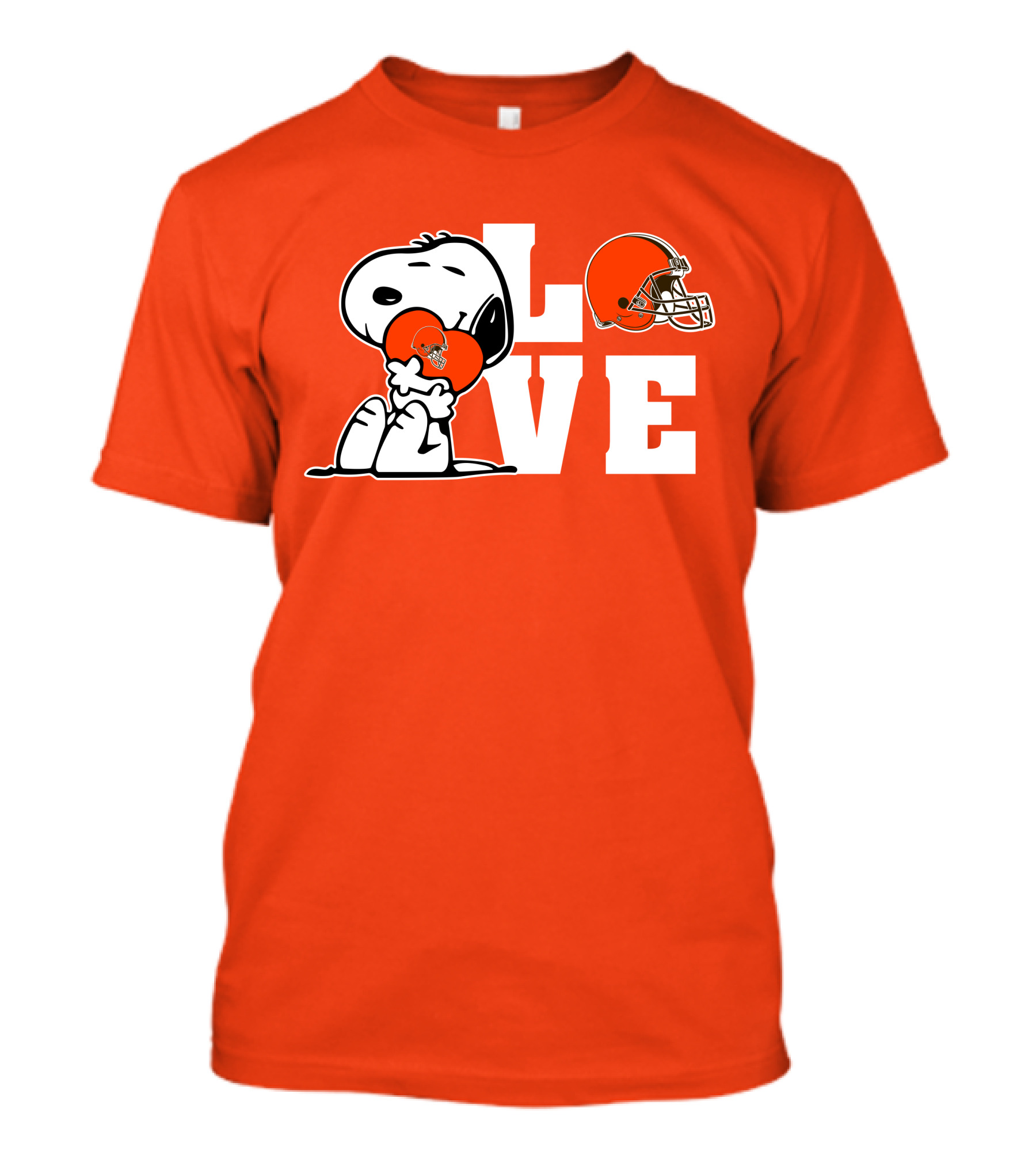 Snoopy Love Cleveland Browns Football Helmet T-Shirt