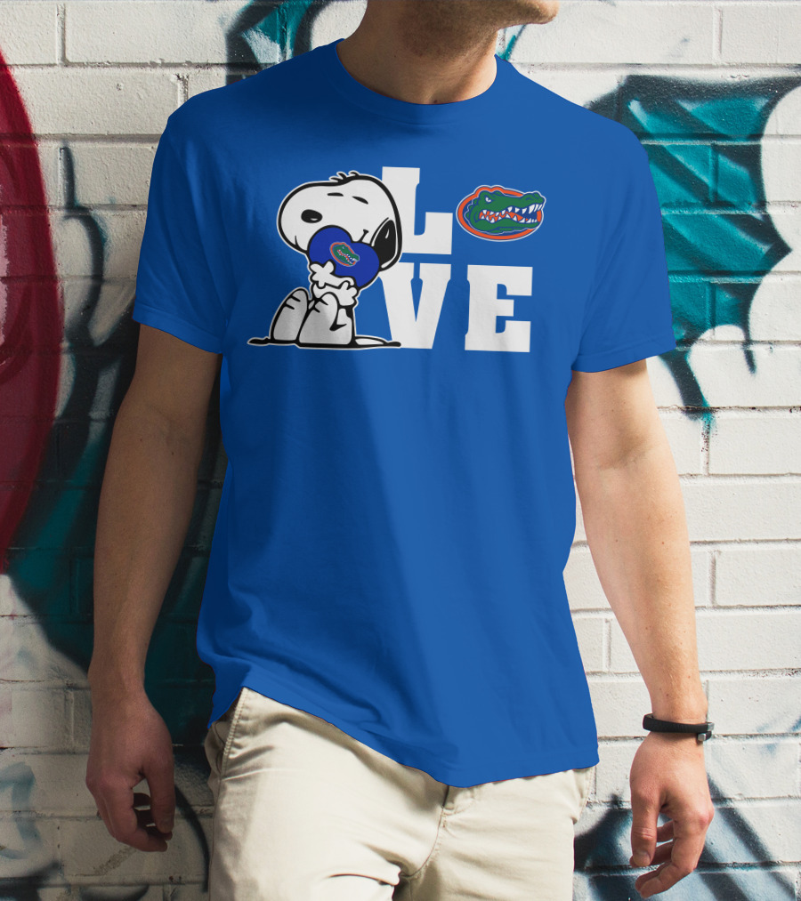 Snoopy Love Florida Gators Peanuts Team Fan Merchandise T-Shirt
