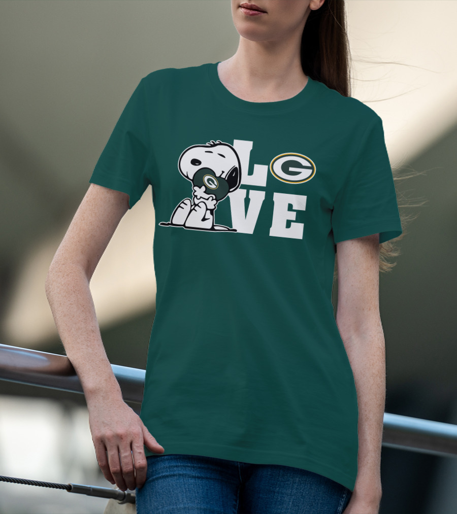 Snoopy Love Green Bay Packers T-Shirt