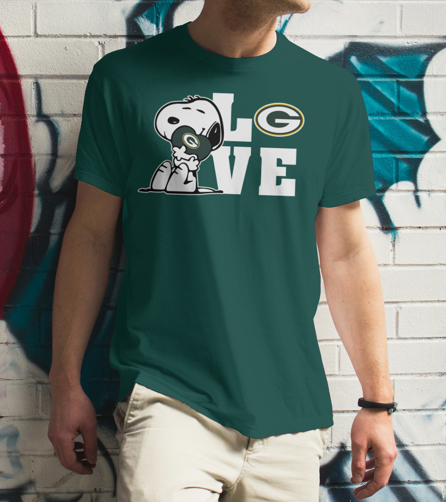 Snoopy Love Green Bay Packers T-Shirt