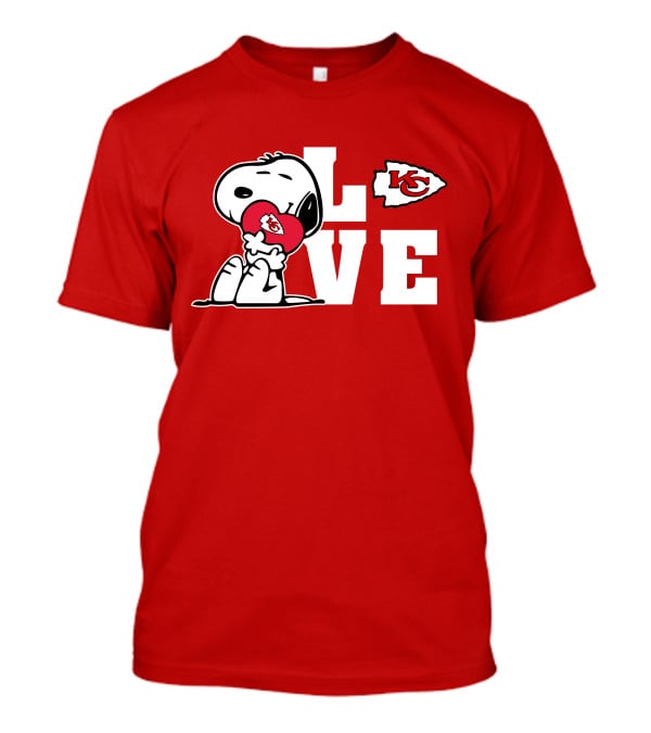 Snoopy Love Kc Kansas City Chiefs T-Shirt