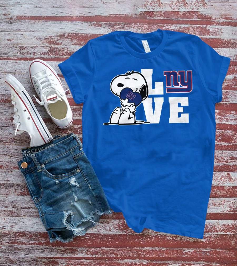 Snoopy L Ve Ny New York Giants T-Shirt