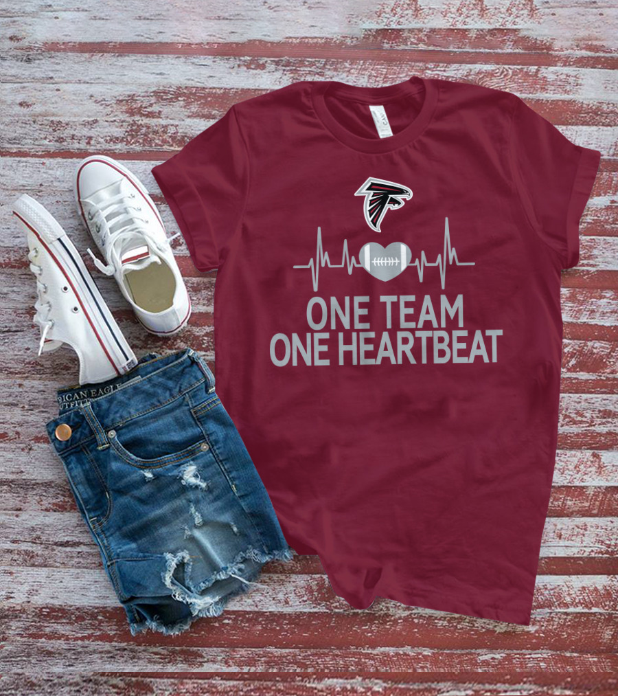 Atlanta Falcons One Team One Heartbeat Football Heartbeat T-Shirt