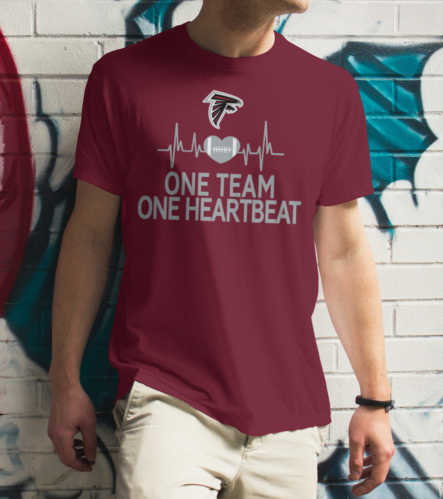 Atlanta Falcons One Team One Heartbeat Football Heartbeat T-Shirt