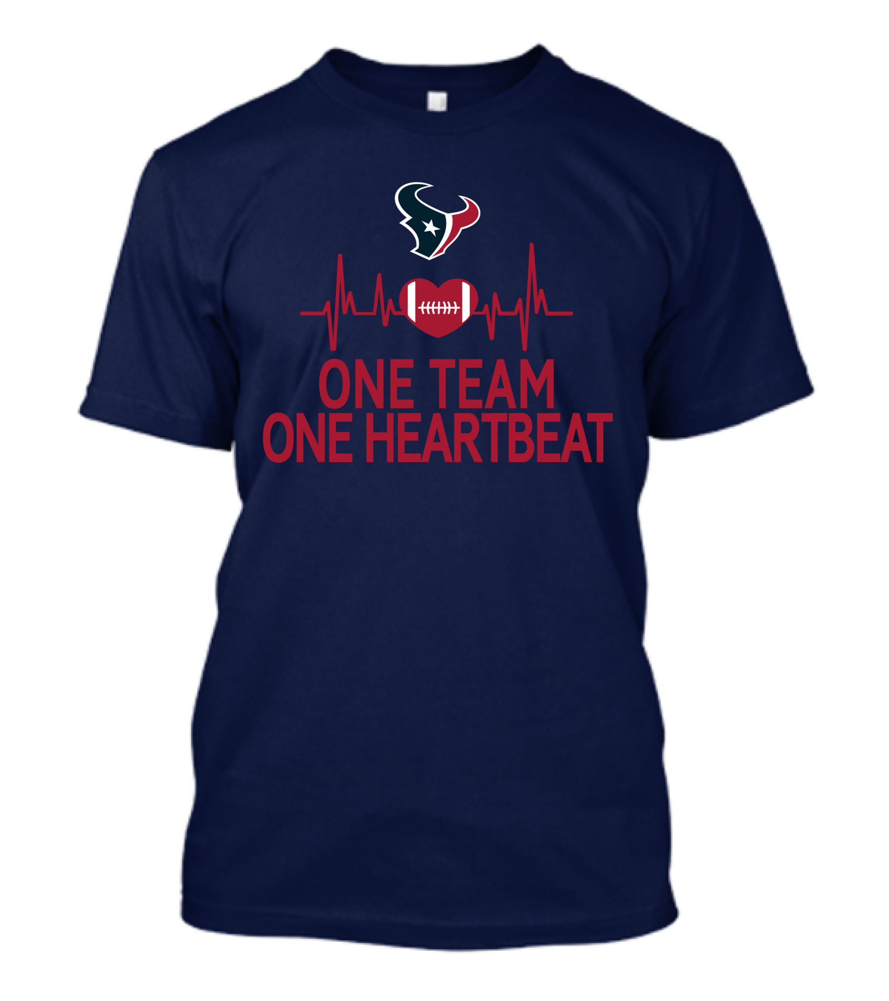 Houston Texans One Team One Heartbeat Football Heartbeat T-Shirt