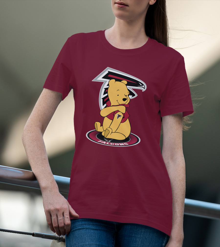 Atlanta Falcons Winnie The Pooh Mascot Crossover T-Shirt