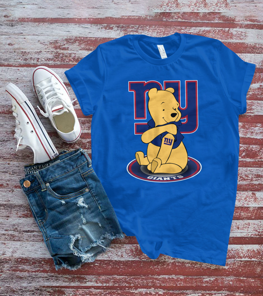 New York Giants Winnie The Pooh Ny Giants T-Shirt