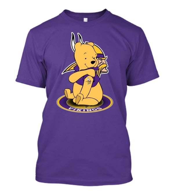 Winnie The Pooh Minnesota Vikings Crossover Fans T-Shirt