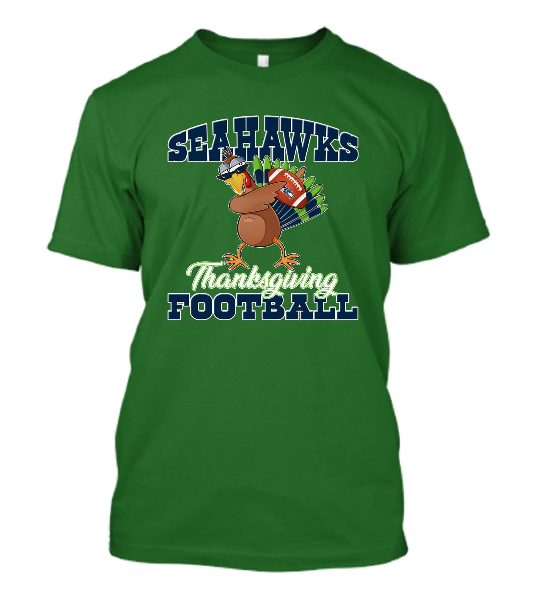 Seahawks Thanksgiving Football Turkey T-Shirt