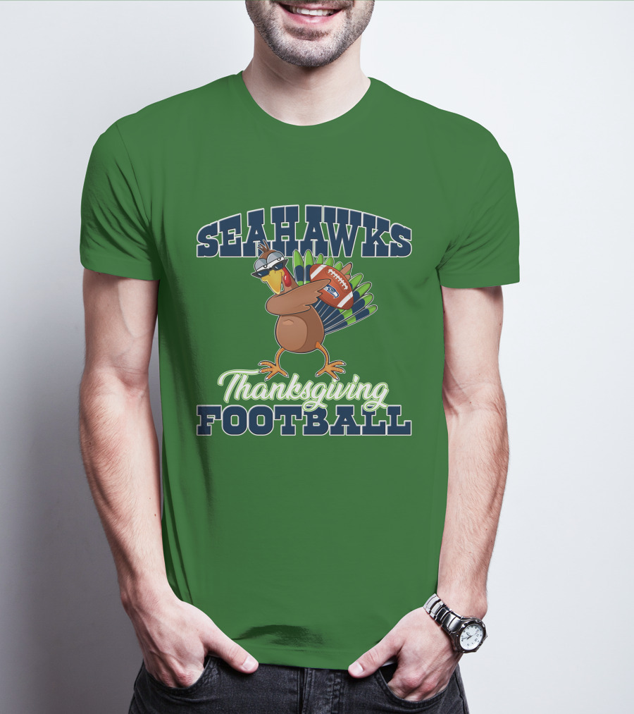 Seahawks Thanksgiving Football Turkey T-Shirt