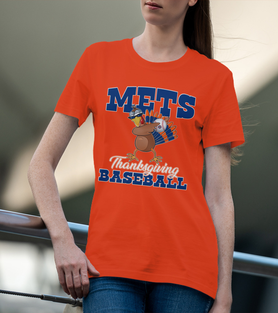 Mets Thanksgiving Baseball Turkey T-Shirt