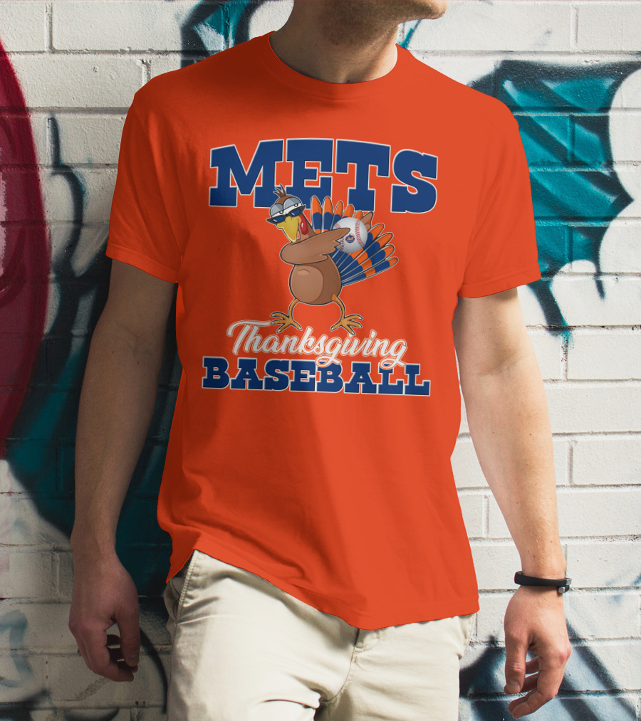 Mets Thanksgiving Baseball Turkey T-Shirt