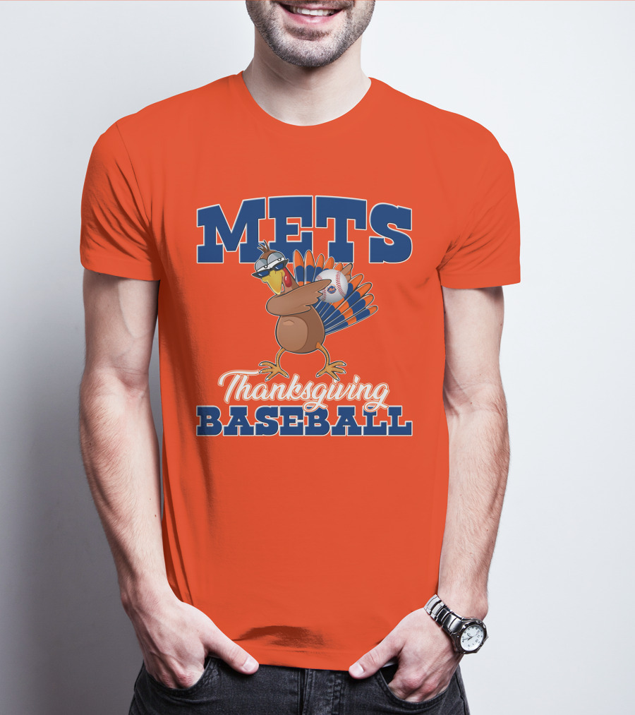 Mets Thanksgiving Baseball Turkey T-Shirt
