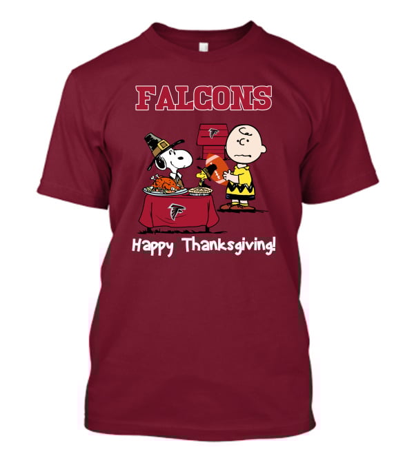 Falcons Snoopy Charlie Brown Thanksgiving Football Peanuts T-Shirt