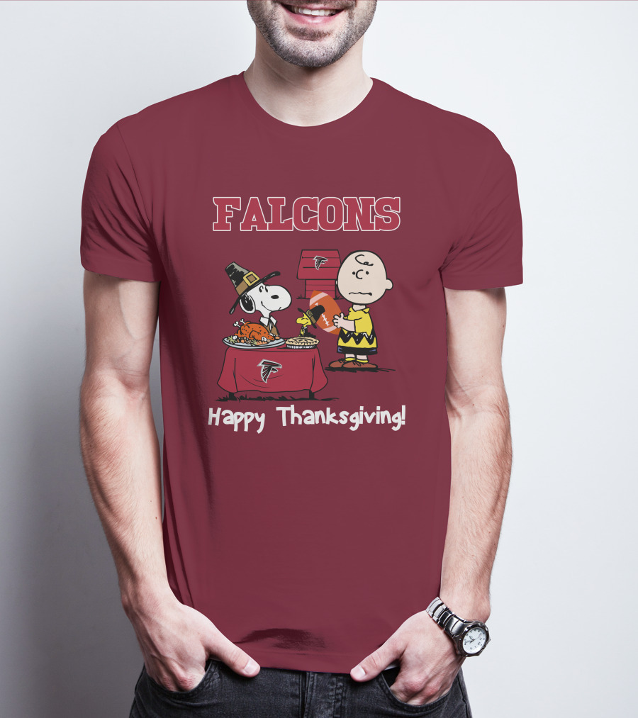 Falcons Snoopy Charlie Brown Thanksgiving Football Peanuts T-Shirt